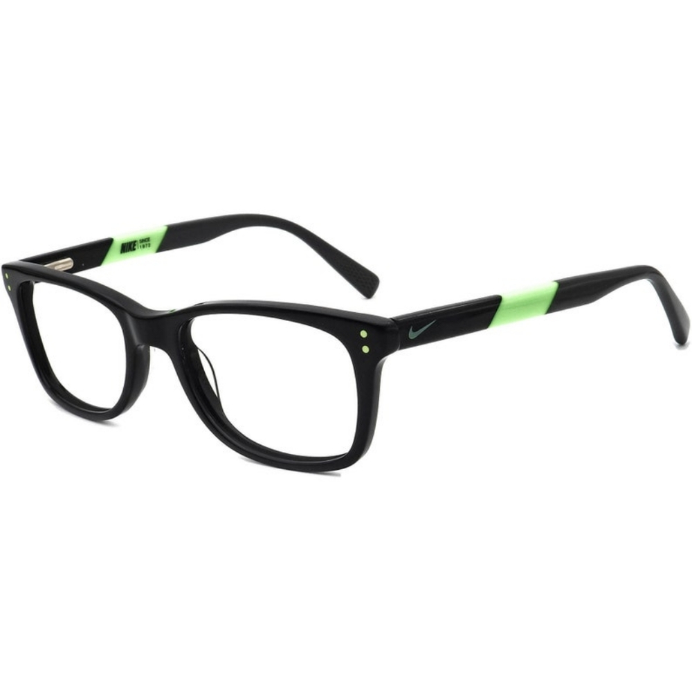 Nike Eyeglasses 5538 001 Black/Gray Rectangular Frame